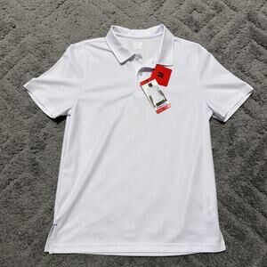 32 Degrees Cool Micropique Polo Shirt Mens Size M Medium White Short Sleeve NWT